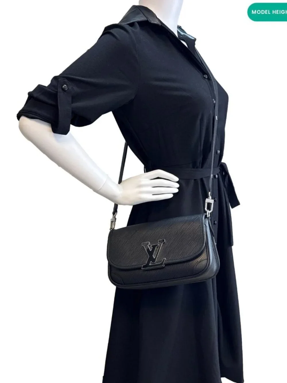 Louis Vuitton  Buci Epi Leather Shoulder Bag Black